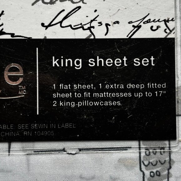 Kensie Home NYC Taxi Cab KING Size Sheet Set - New York City Skyline Cabs - Picture 4 of 5